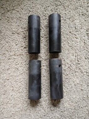 Vintage BMX Freestyle 3/8" (9.5mm) Axle Pegs Black Knurled Old School Set of 4
